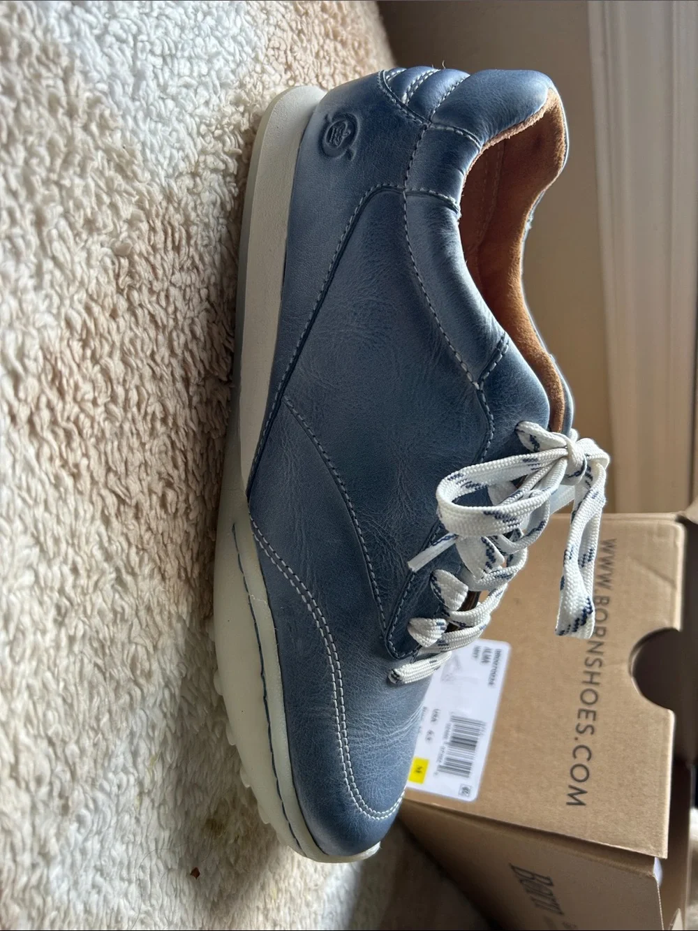 Women’s Blue Leather Casual Sneaker